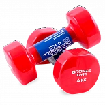 Гантели для аэробики виниловые BRONZE GYM,4 кг., пара